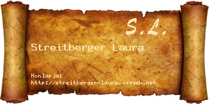Streitberger Laura névjegykártya